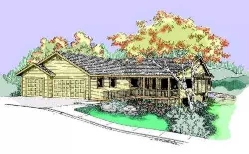 Northwest house plans 33-432 - front exterior, 3,572 sq ft, 3 bed, 5 bath house plans | Monster House Plans