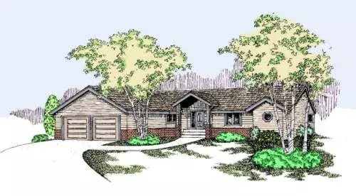 Northwest house plans 33-445 - front exterior, 1,656 sq ft, 3 bed, 2 bath house plans | Monster House Plans