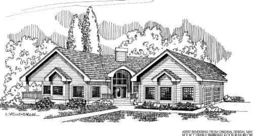 Northwest house plans 33-454 - front exterior, 3,556 sq ft, 4 bed, 4 bath house plans | Monster House Plans