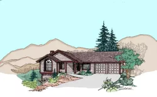 Northwest house plans 33-466 - front exterior, 2,223 sq ft, 3 bed, 2 bath house plans | Monster House Plans