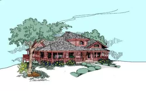 Northwest house plans 33-467 - front exterior, 2,584 sq ft, 3 bed, 2 bath house plans | Monster House Plans