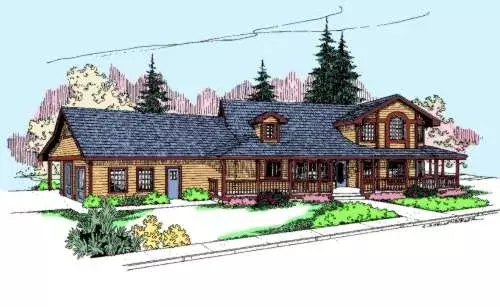 Northwest house plans 33-477 - front exterior, 3,250 sq ft, 3 bed, 3 bath house plans | Monster House Plans
