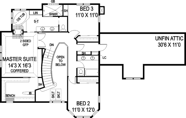 Upper/Second Floor Plan:33-524