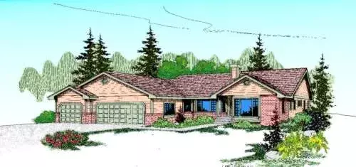 Traditional house plans 33-545 - front exterior, 2,544 sq ft, 3 bed, 3 bath house plans | Monster House Plans
