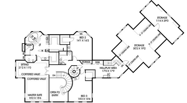 Upper/Second Floor Plan:33-549