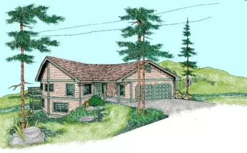 Traditional house plans 33-561 - front exterior, 2,440 sq ft, 3 bed, 2 bath house plans | Monster House Plans