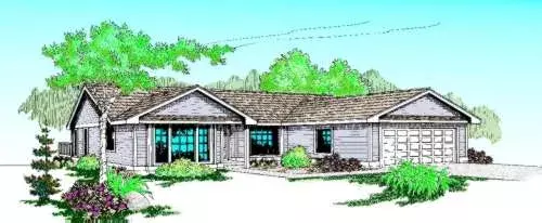Traditional house plans 33-611 - front exterior, 1,777 sq ft, 3 bed, 2 bath house plans | Monster House Plans