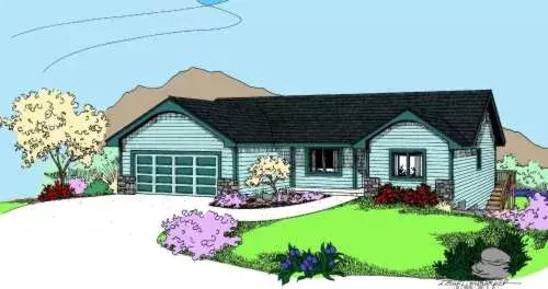 Traditional house plans 33-615 - front exterior, 2,926 sq ft, 5 bed, 3 bath house plans | Monster House Plans