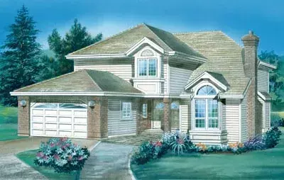 Northwest house plans 35-112 - front exterior, 2,206 sq ft, 3 bed, 2 bath house plans | Monster House Plans