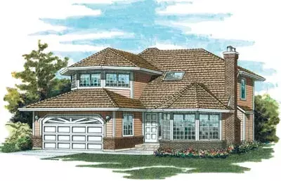 Northwest house plans 35-113 - front exterior, 2,165 sq ft, 3 bed, 2 bath house plans | Monster House Plans
