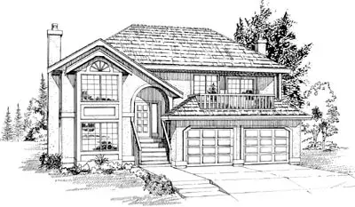 Traditional house plans 35-118 - front exterior, 1,834 sq ft, 3 bed, 2 bath house plans | Monster House Plans