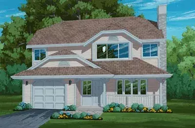 Traditional house plans 35-122 - front exterior, 1,222 sq ft, 3 bed, 2 bath house plans | Monster House Plans