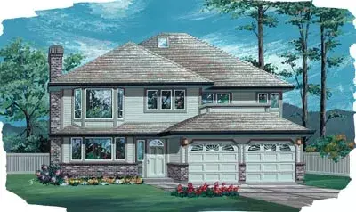 Traditional house plans 35-125 - front exterior, 1,617 sq ft, 3 bed, 2 bath house plans | Monster House Plans
