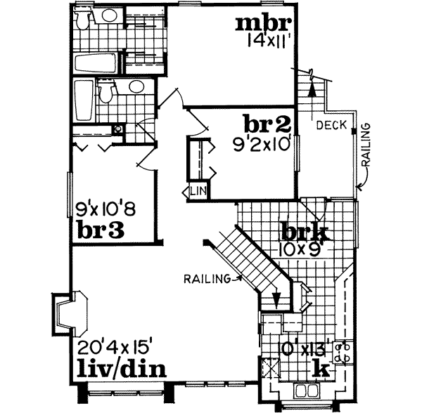 Upper/Second Floor Plan:35-130