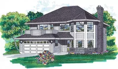 Northwest house plans 35-131 - front exterior, 1,412 sq ft, 3 bed, 2 bath house plans | Monster House Plans