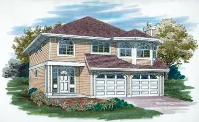 Northwest house plans 35-132 - front exterior, 1,529 sq ft, 3 bed, 2 bath house plans | Monster House Plans