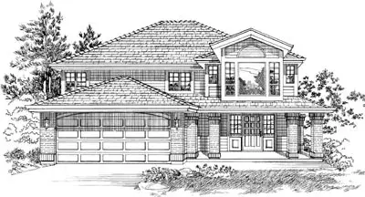 Northwest house plans 35-157 - front exterior, 1,522 sq ft, 3 bed, 2 bath house plans | Monster House Plans