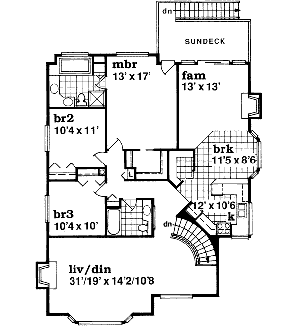 Upper/Second Floor Plan:35-160