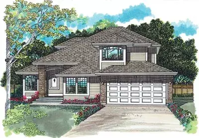Northwest house plans 35-165 - front exterior, 2,108 sq ft, 3 bed, 2 bath house plans | Monster House Plans