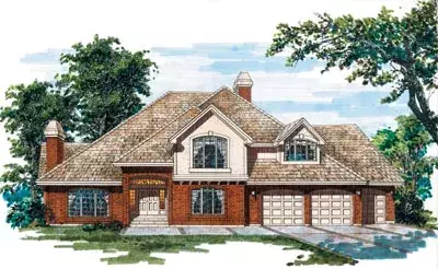 Northwest house plans 35-170 - front exterior, 4,170 sq ft, 4 bed, 4 bath house plans | Monster House Plans