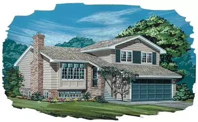 Traditional house plans 35-221 - front exterior, 1,211 sq ft, 3 bed, 1 bath house plans | Monster House Plans