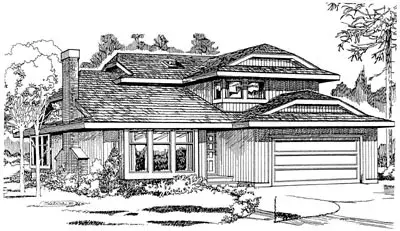 Traditional house plans 35-232 - front exterior, 1,782 sq ft, 3 bed, 2 bath house plans | Monster House Plans