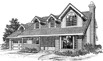 Country house plans 35-248 - front exterior, 2,170 sq ft, 3 bed, 2 bath house plans | Monster House Plans