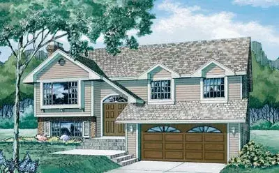 Traditional house plans 35-253 - front exterior, 1,100 sq ft, 3 bed, 1 bath house plans | Monster House Plans