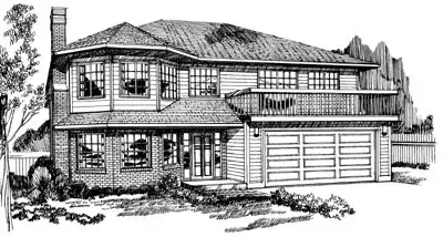 Traditional house plans 35-260 - front exterior, 1,360 sq ft, 3 bed, 2 bath house plans | Monster House Plans