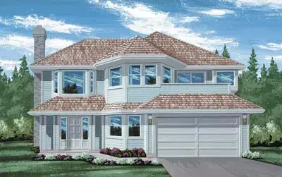 Traditional house plans 35-270 - front exterior, 1,318 sq ft, 3 bed, 2 bath house plans | Monster House Plans