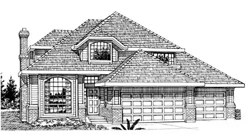 Northwest house plans 35-373 - front exterior, 2,252 sq ft, 3 bed, 3 bath house plans | Monster House Plans
