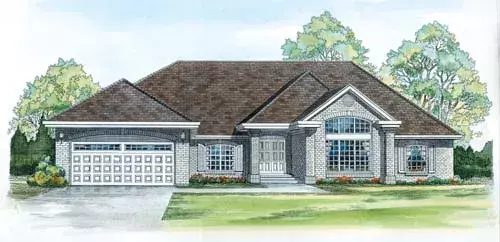 European house plans 35-391 - front exterior, 2,547 sq ft, 4 bed, 2 bath house plans | Monster House Plans