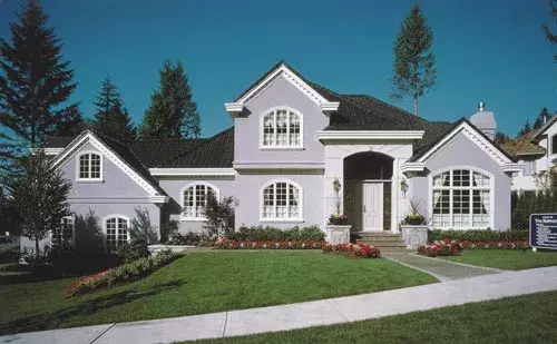 European house plans 35-417 - front exterior, 4,731 sq ft, 4 bed, 4 bath house plans | Monster House Plans