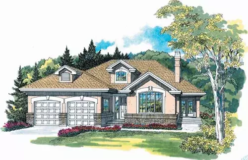 Traditional house plans 35-486 - front exterior, 1,879 sq ft, 3 bed, 2 bath house plans | Monster House Plans