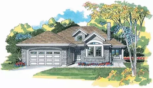 Traditional house plans 35-487 - front exterior, 1,879 sq ft, 3 bed, 2 bath house plans | Monster House Plans