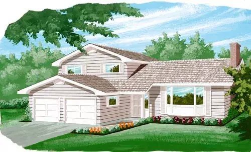 Traditional house plans 35-505 - front exterior, 2,110 sq ft, 3 bed, 2 bath house plans | Monster House Plans