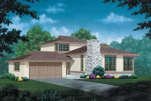 Traditional house plans 35-506 - front exterior, 1,971 sq ft, 3 bed, 3 bath house plans | Monster House Plans