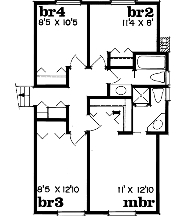 Tudor Style Floor Plans 35-509