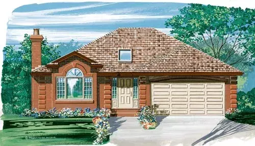 Traditional house plans 35-538 - front exterior, 1,726 sq ft, 3 bed, 2 bath house plans | Monster House Plans