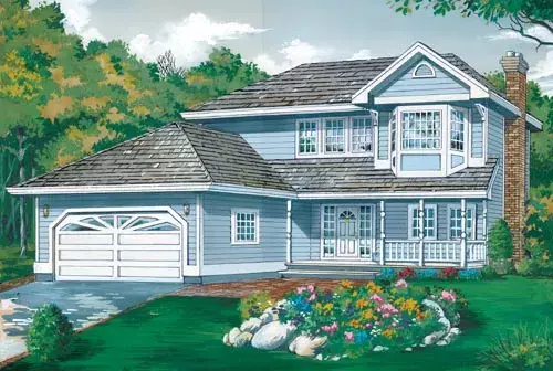 Country house plans 35-539 - front exterior, 1,869 sq ft, 3 bed, 2 bath house plans | Monster House Plans