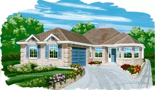 Traditional house plans 35-545 - front exterior, 1,652 sq ft, 3 bed, 2 bath house plans | Monster House Plans