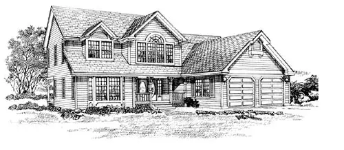Country house plans 35-560 - front exterior, 1,858 sq ft, 3 bed, 2 bath house plans | Monster House Plans