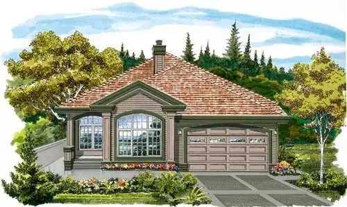 Traditional house plans 35-567 - front exterior, 2,096 sq ft, 3 bed, 2 bath house plans | Monster House Plans