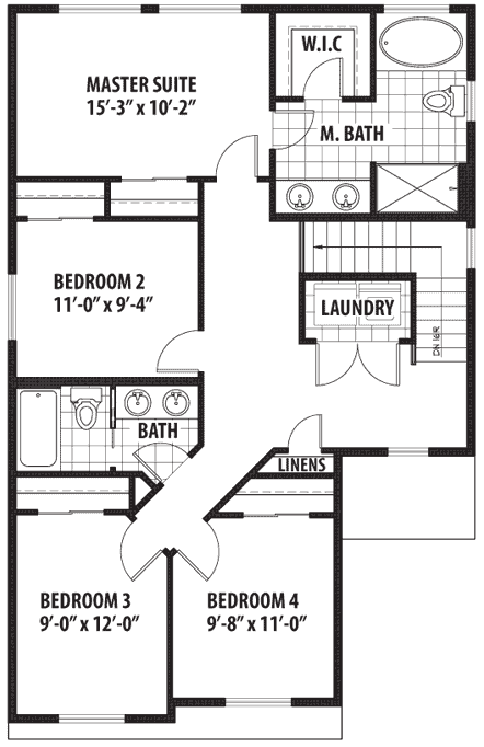 Upper/Second Floor Plan:36-110
