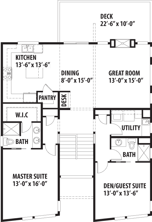 Upper/Second Floor Plan:36-115