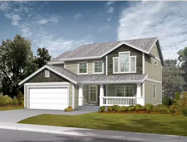 Craftsman house plans 36-116 - front exterior, 2,071 sq ft, 4 bed, 2 bath house plans | Monster House Plans