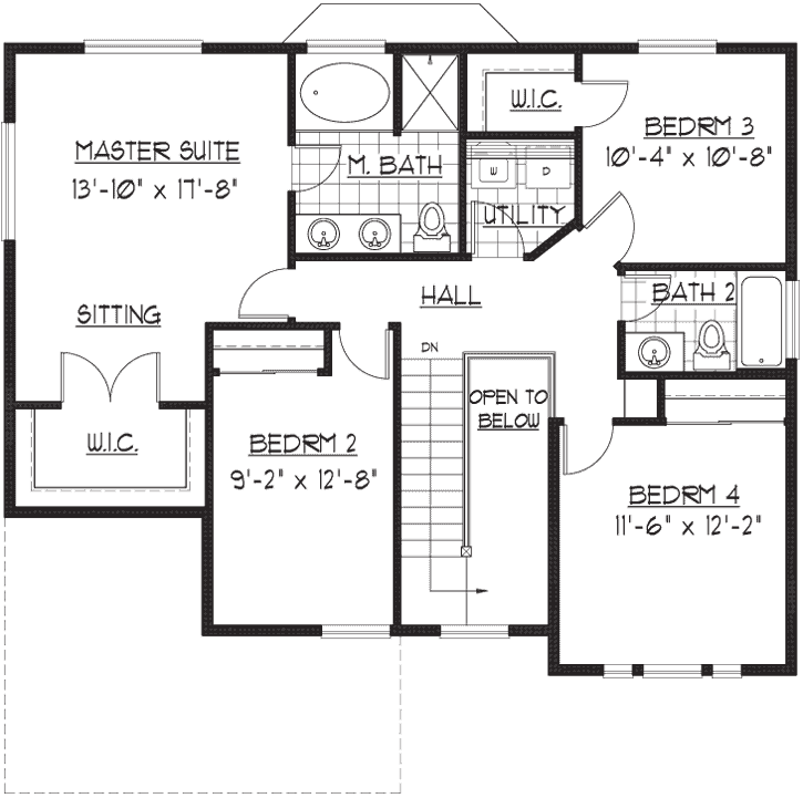 Upper/Second Floor Plan:36-116