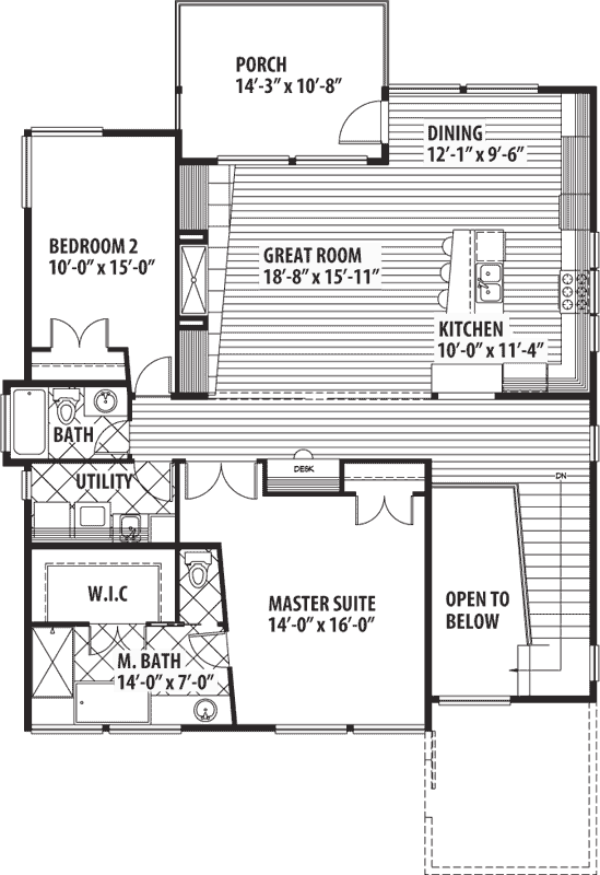 Upper/Second Floor Plan:36-122