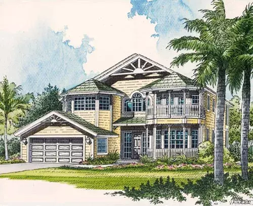 Traditional house plans 37-140 - front exterior, 3,323 sq ft, 4 bed, 2 bath house plans | Monster House Plans