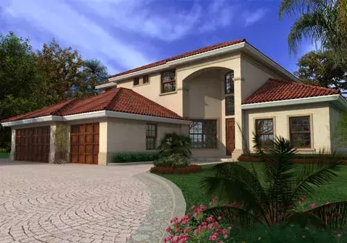 Mediterranean house plans 37-143 - front exterior, 3,564 sq ft, 5 bed, 4 bath house plans | Monster House Plans